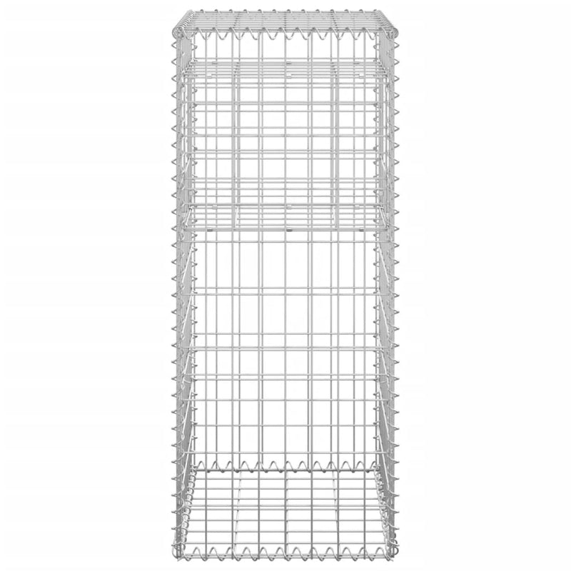 vidaXL vas gabionkosaras oszlop 40 x 40 x 100 cm