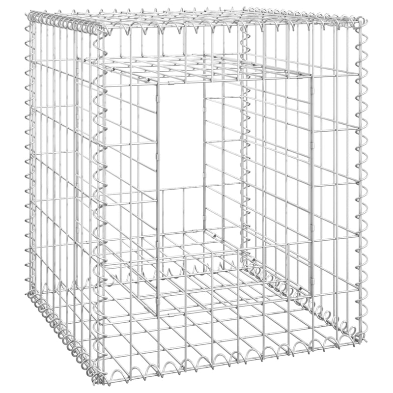 vidaXL 2 db vas gabionkosaras oszlop 50 x 50 x 60 cm