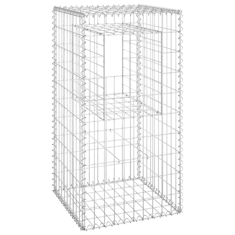 vidaXL vas gabionkosaras oszlop 50 x 50 x 100 cm