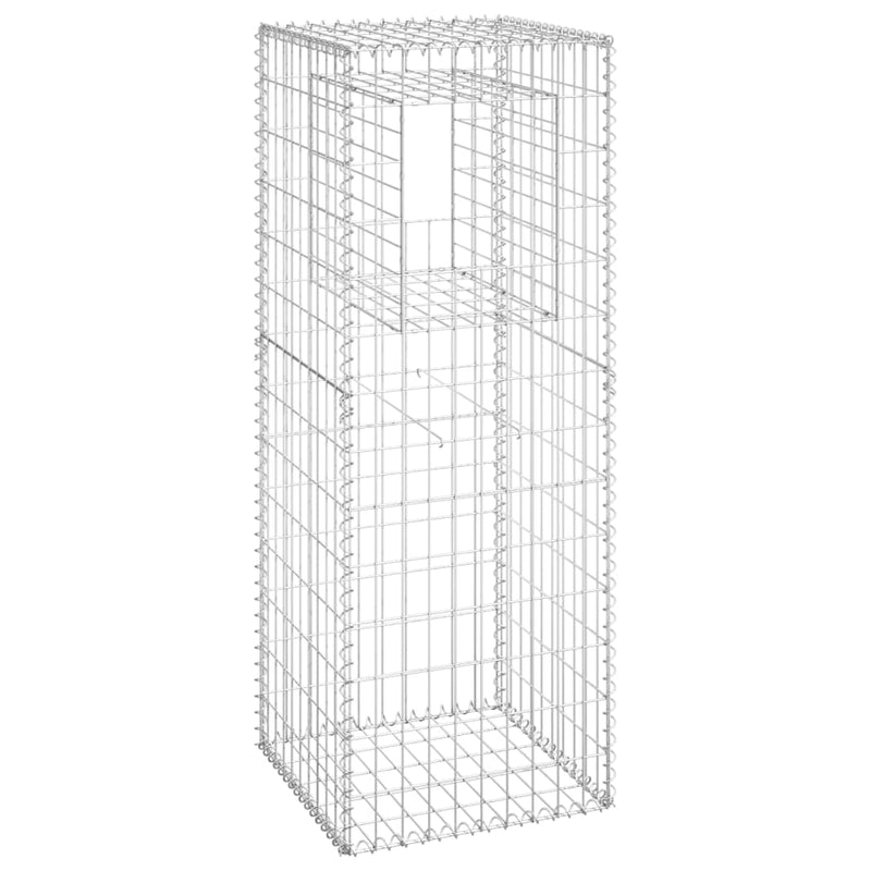 vidaXL 2 db vas gabionkosaras oszlop 50 x 50 x 140 cm