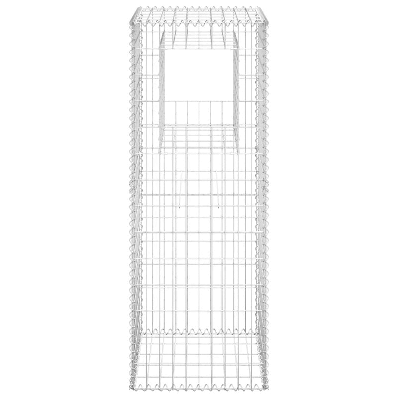 vidaXL 2 db vas gabionkosaras oszlop 50 x 50 x 140 cm