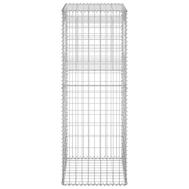 vidaXL 2 db vas gabionkosaras oszlop 50 x 50 x 140 cm
