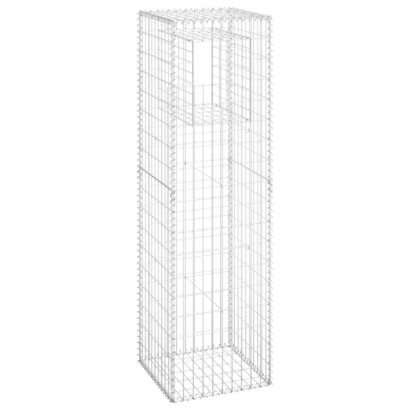 vidaXL 2 db vas gabionkosaras oszlop 50 x 50 x 180 cm