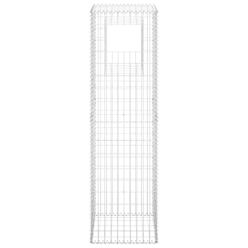 vidaXL 2 db vas gabionkosaras oszlop 50 x 50 x 180 cm