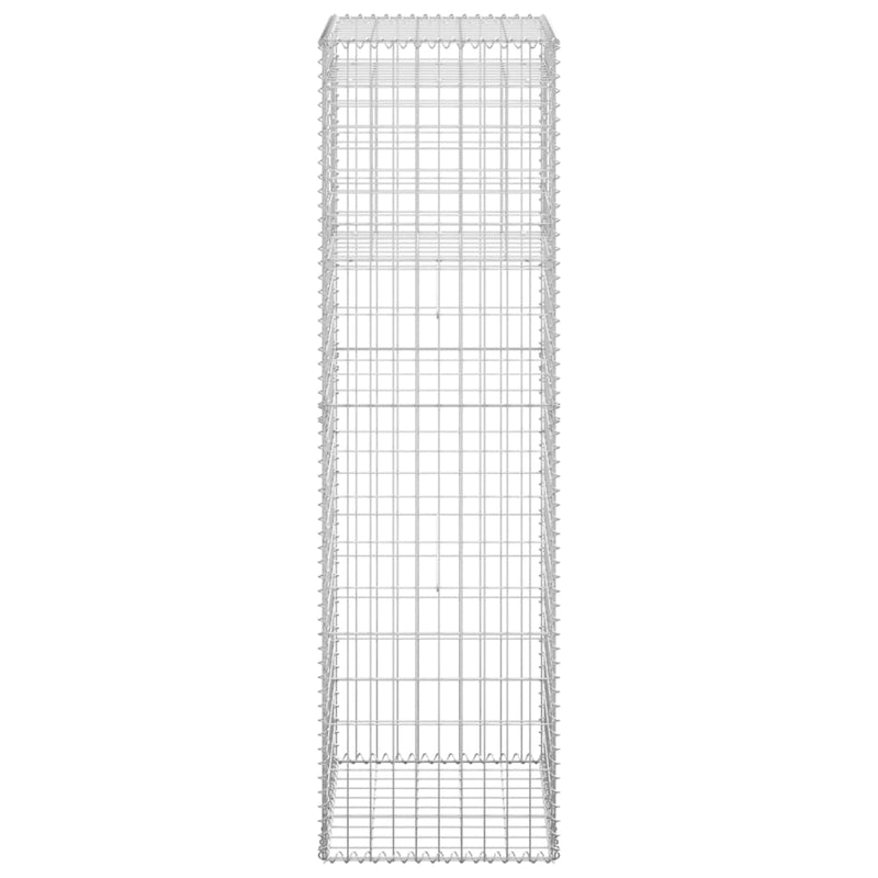vidaXL 2 db vas gabionkosaras oszlop 50 x 50 x 180 cm