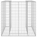 vidaXL horganyzott acél gabionfal szemeteskukához 110 x 100 x 110 cm