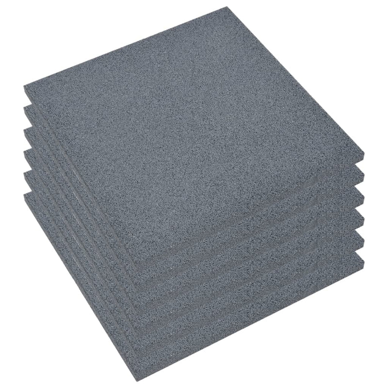 vidaXL 6 db szürke gumi ütéscsillapító lap 50 x 50 x 3 cm