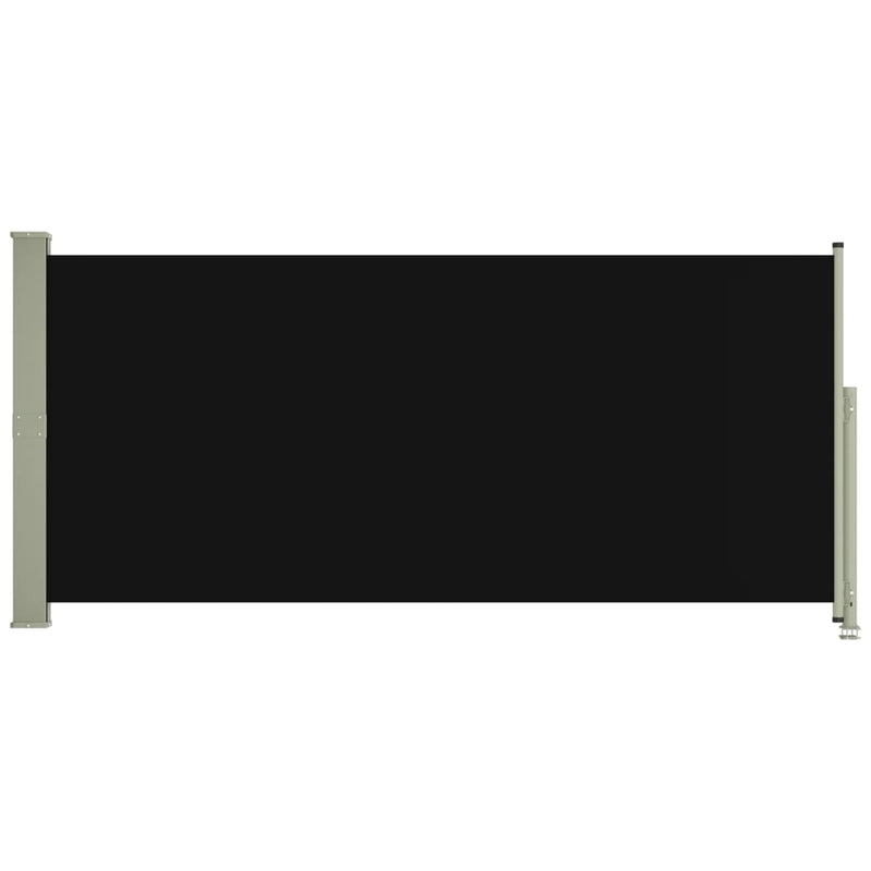 vidaXL fekete kihúzható oldalsó terasznapellenző 140 x 300 cm
