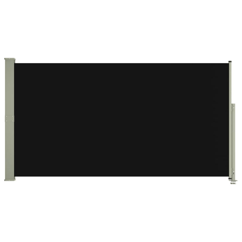 vidaXL fekete behúzható oldalsó terasznapellenző 160 x 300 cm