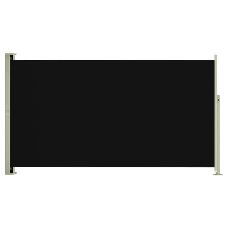 vidaXL fekete kihúzható oldalsó terasznapellenző 170 x 300 cm
