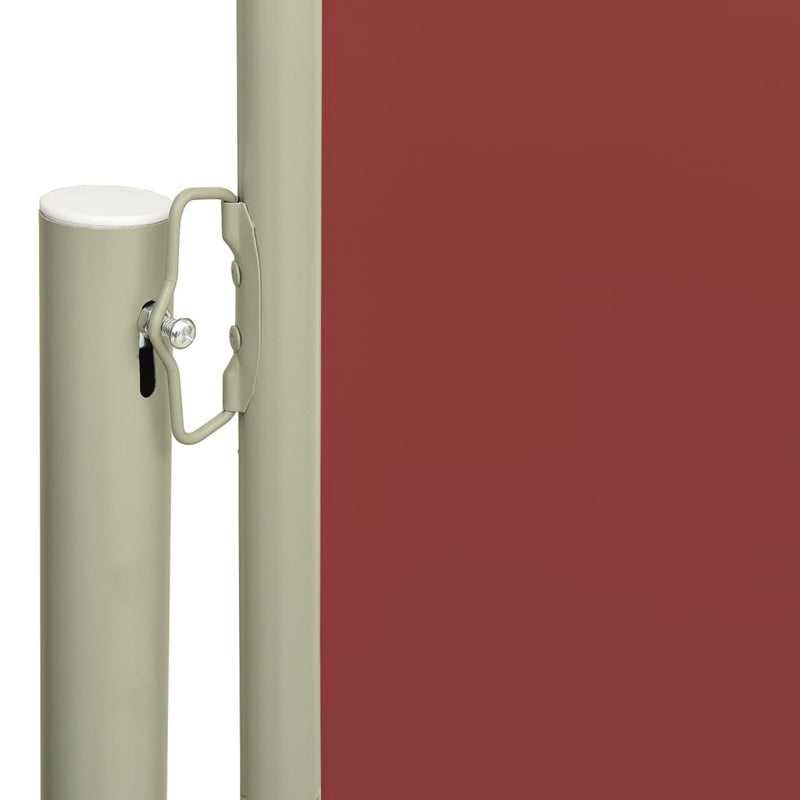 vidaXL piros kihúzható oldalsó terasznapellenző 140 x 600 cm