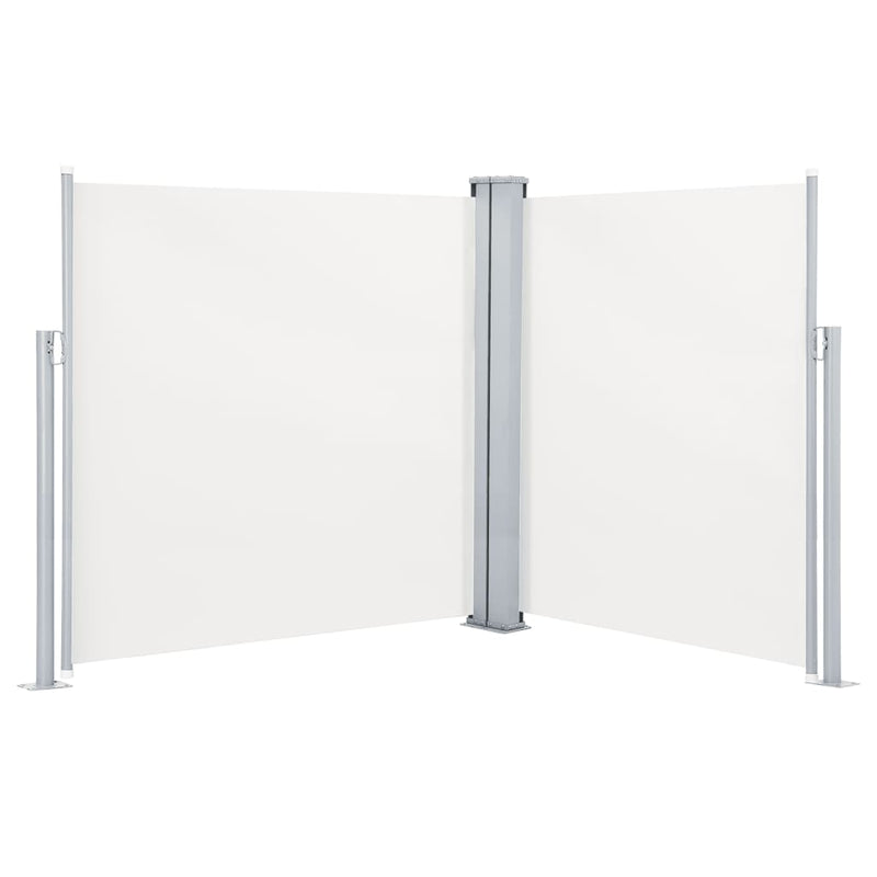 vidaXL krémszínű behúzható oldalsó napellenző 140 x 600 cm