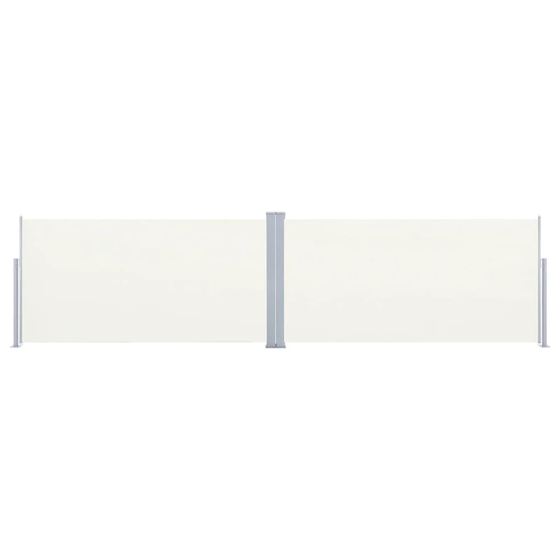 vidaXL krémszínű behúzható oldalsó napellenző 160 x 600 cm