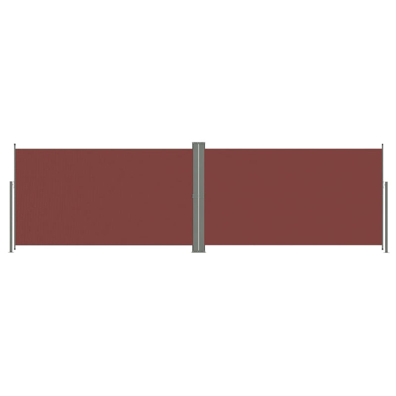 vidaXL barna behúzható oldalsó napellenző 160 x 600 cm