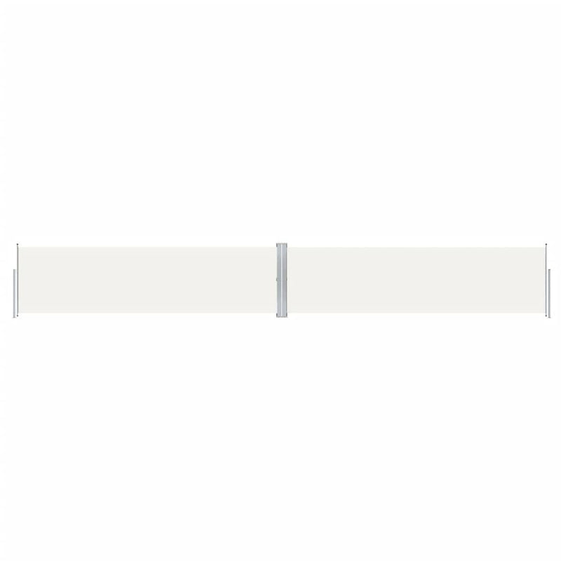 vidaXL krémszínű behúzható oldalsó napellenző 140 x 1000 cm