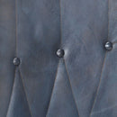 vidaXL szürke valódi bőr szárnyas szék