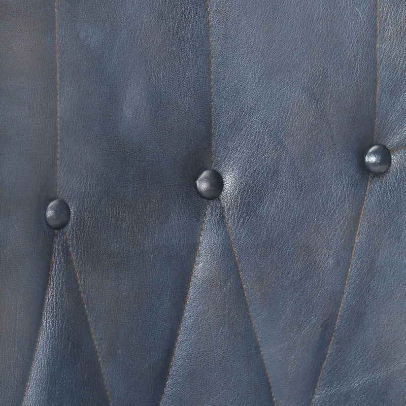 vidaXL szürke valódi bőr szárnyas szék