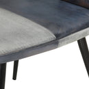 vidaXL szürke valódi bőr szárnyas szék