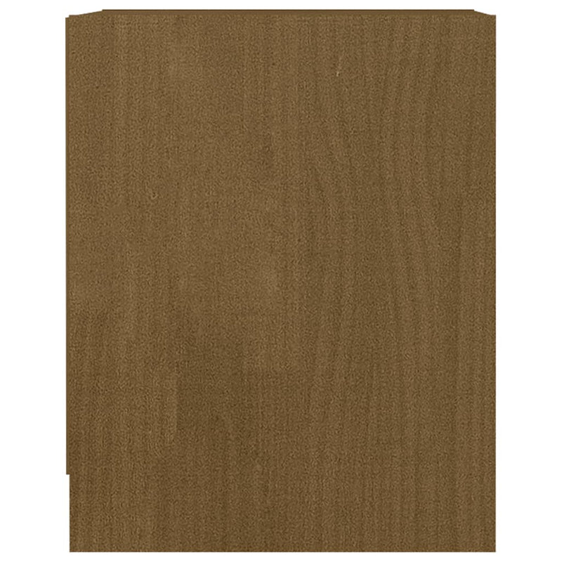 vidaXL 2 db mézbarna tömör fenyőfa éjjeliszekrény 35,5x33,5x41,5 cm