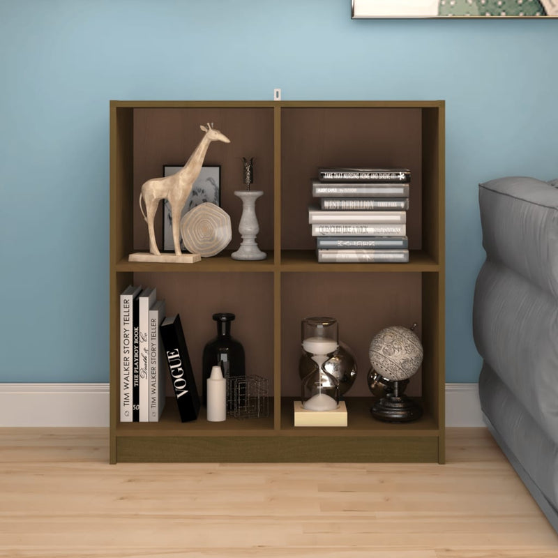 vidaXL mézbarna tömör fenyőfa tálalószekrény 70 x 33 x 76 cm