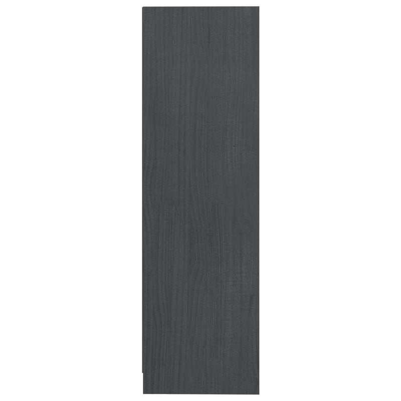 vidaXL szürke tömör fenyőfa könyvszekrény 70 x 33 x 110 cm