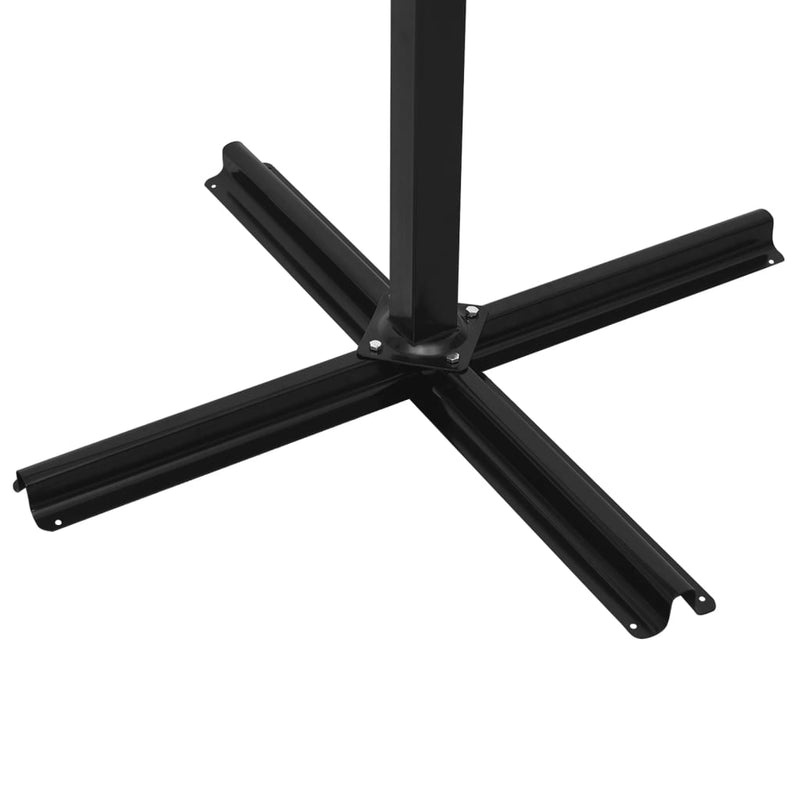 vidaXL antracitszürke konzolos napernyő fa rúddal 400 x 300 cm