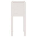 vidaXL 2 db fehér tömör fenyőfa kerti virágtartó 31 x 31 x 70 cm