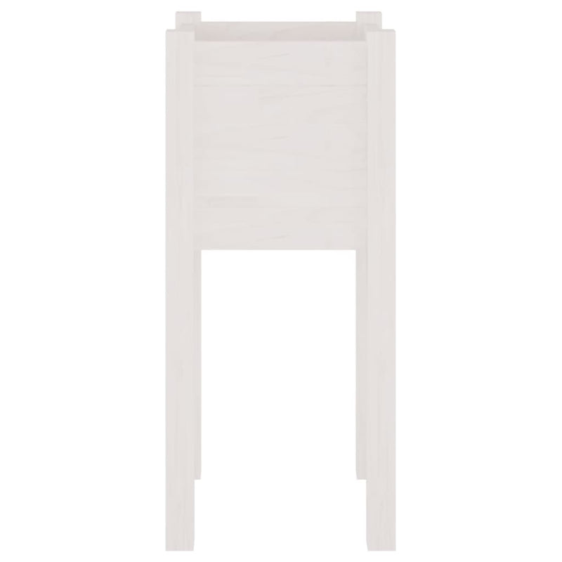 vidaXL 2 db fehér tömör fenyőfa kerti virágtartó 31 x 31 x 70 cm