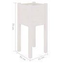 vidaXL 2 db fehér tömör fenyőfa kerti virágtartó 31 x 31 x 70 cm