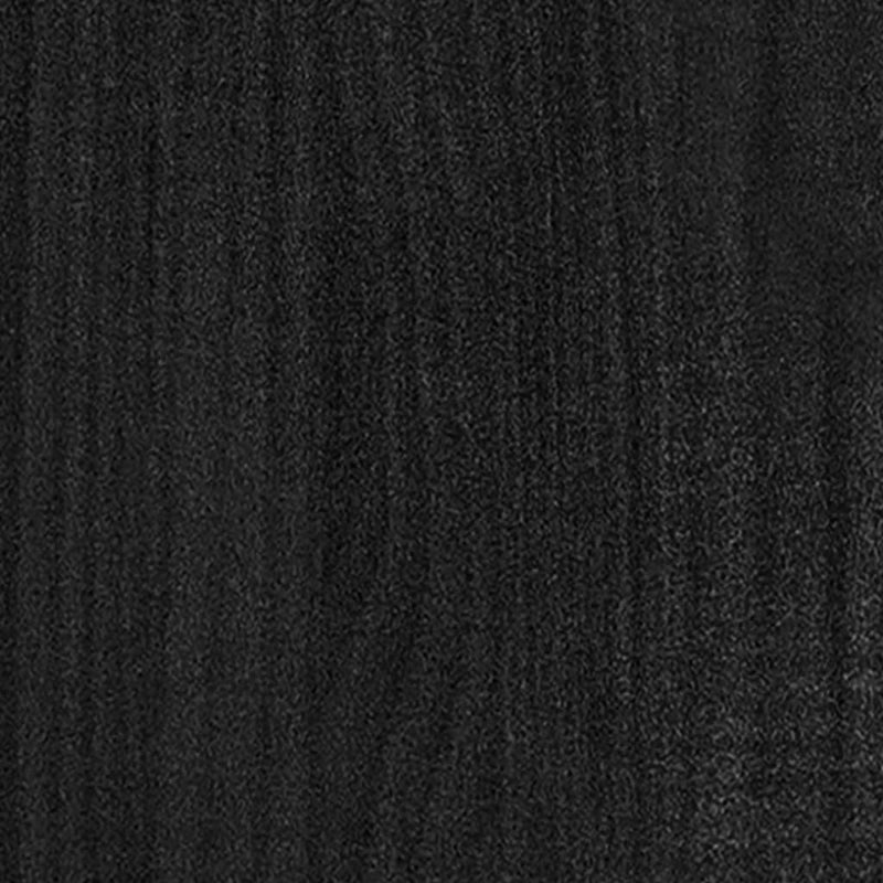 vidaXL fekete tömör fenyőfa kerti virágtartó 31 x 31 x 70 cm