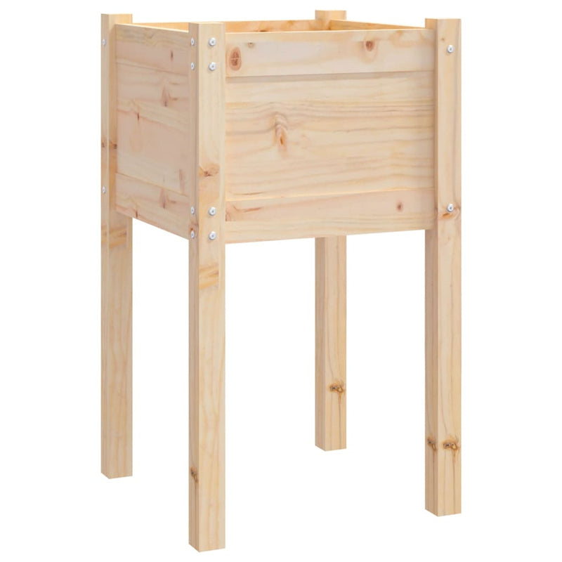 vidaXL tömör fenyőfa kerti virágtartó 40 x 40 x 70 cm