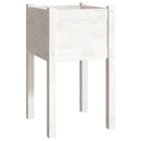 vidaXL 2 db fehér tömör fenyőfa kerti virágtartó 40 x 40 x 70 cm