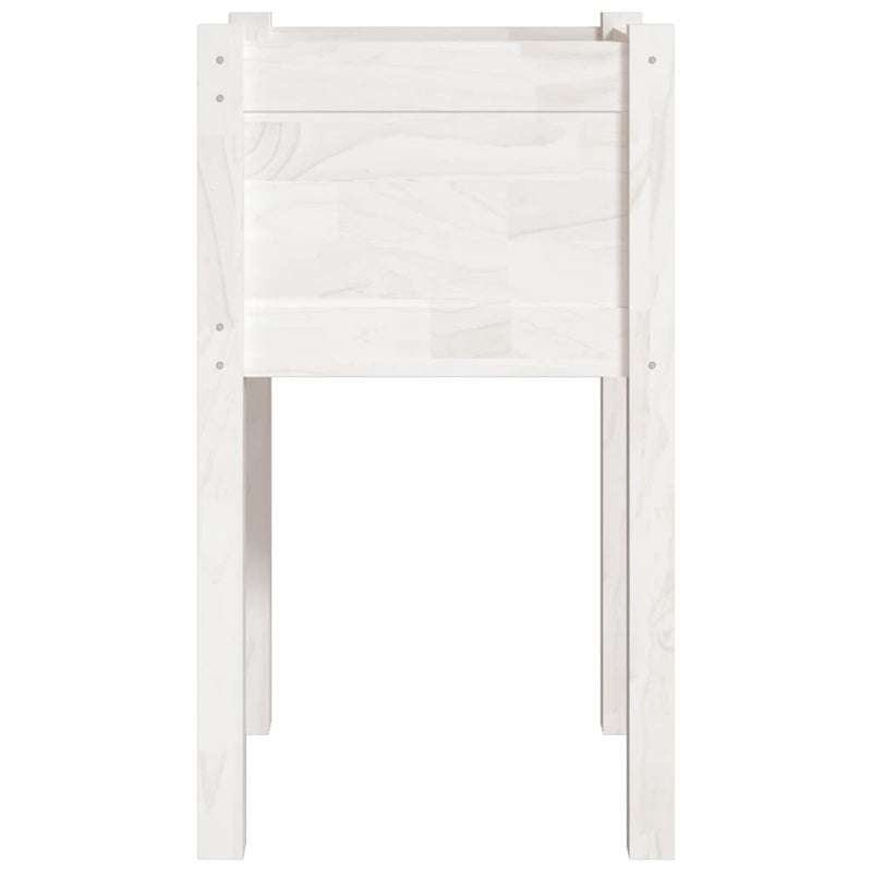vidaXL 2 db fehér tömör fenyőfa kerti virágtartó 40 x 40 x 70 cm