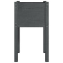 vidaXL szürke tömör fenyőfa kerti virágtartó 40 x 40 x 70 cm