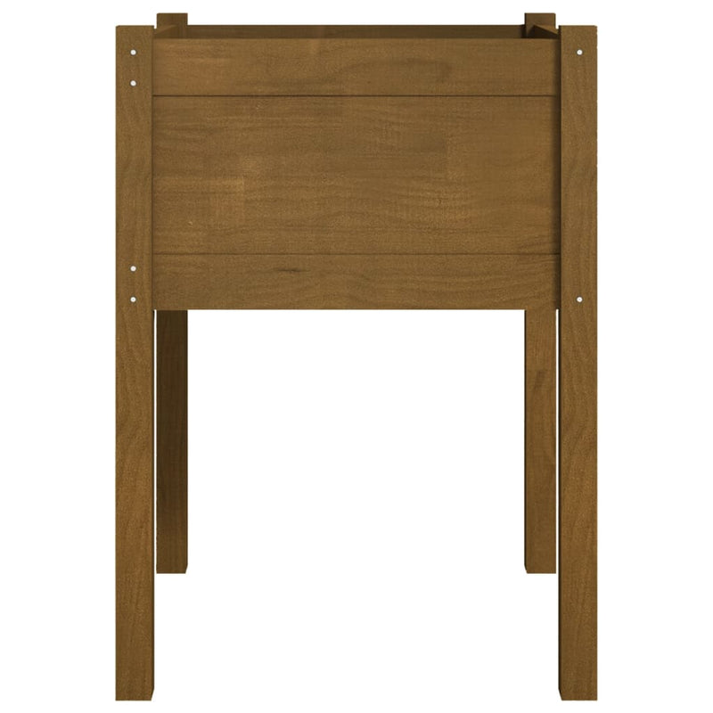 vidaXL 2 db mézbarna tömör fenyőfa kerti virágtartó 50 x 50 x 70 cm