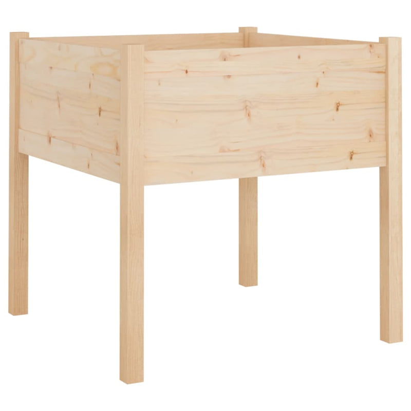 vidaXL tömör fenyőfa kerti virágtartó 70 x 70 x 70 cm