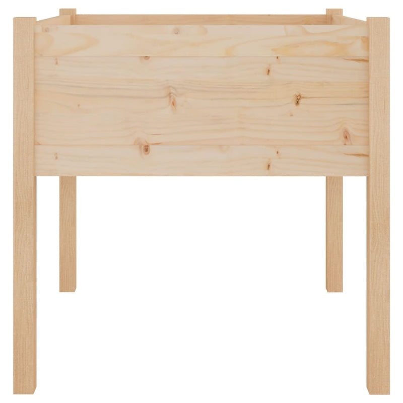 vidaXL tömör fenyőfa kerti virágtartó 70 x 70 x 70 cm