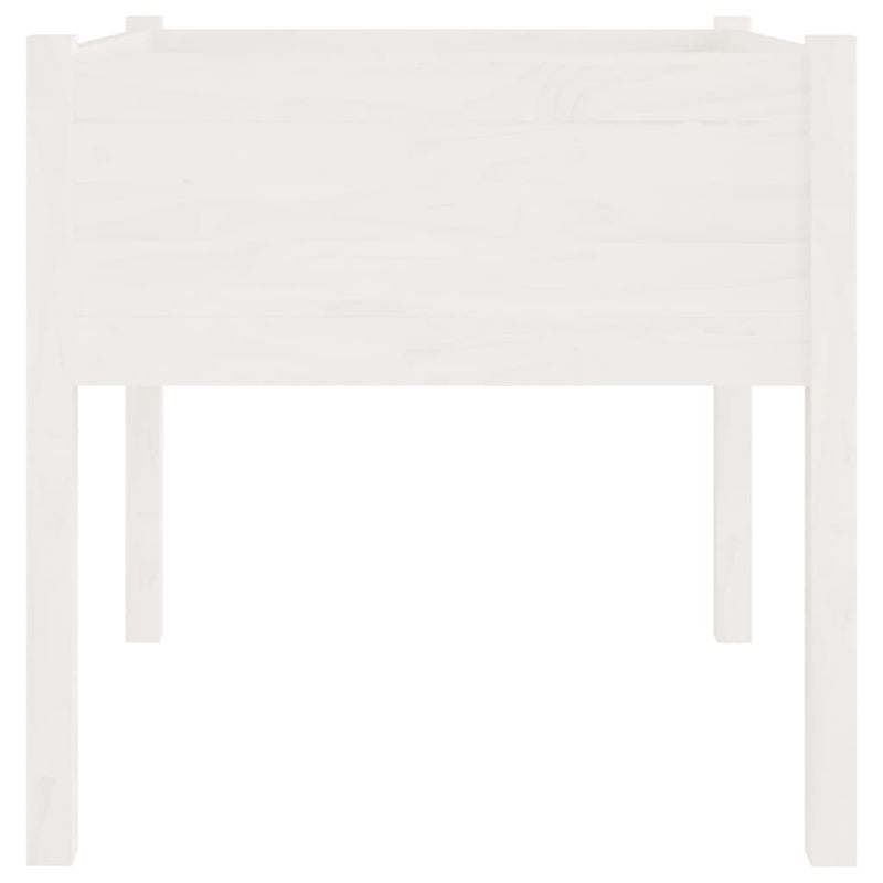 vidaXL 2 db fehér tömör fenyőfa kerti virágtartó 70 x 70 x 70 cm