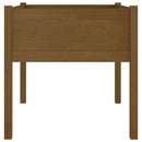 vidaXL mézbarna tömör fenyőfa kerti virágtartó 70 x 70 x 70 cm