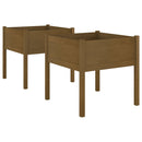 vidaXL 2 db mézbarna tömör fenyőfa kerti virágtartó 70 x 70 x 70 cm