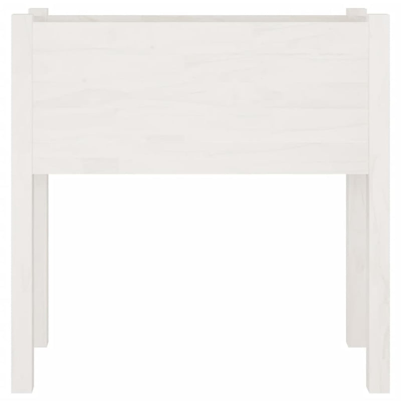 vidaXL 2 db fehér tömör fenyőfa kerti virágtartó 70 x 31 x 70 cm