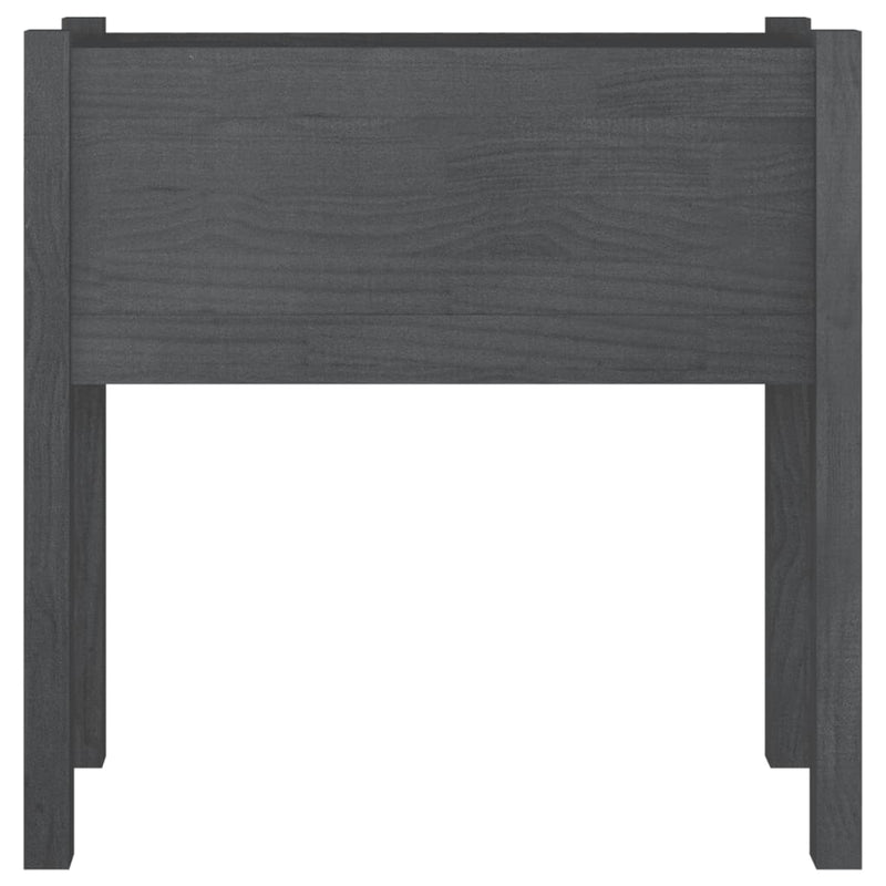 vidaXL szürke tömör fenyőfa kerti virágtartó 70 x 31 x 70 cm