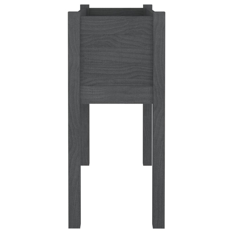 vidaXL szürke tömör fenyőfa kerti virágtartó 70 x 31 x 70 cm