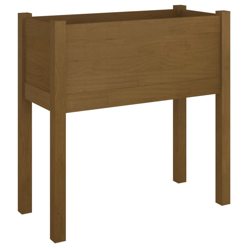 vidaXL mézbarna tömör fenyőfa kerti virágtartó 70 x 31 x 70 cm
