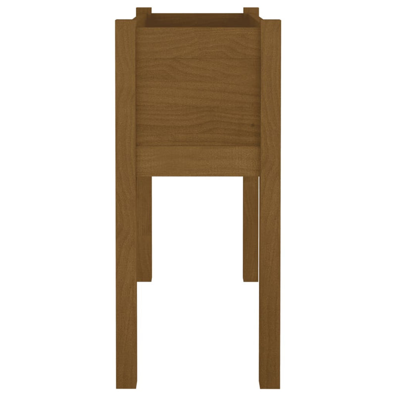 vidaXL mézbarna tömör fenyőfa kerti virágtartó 70 x 31 x 70 cm