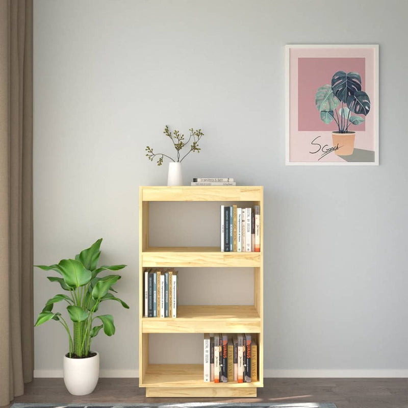 vidaXL tömör fenyőfa könyvszekrény/térelválasztó 60 x 35 x 103 cm
