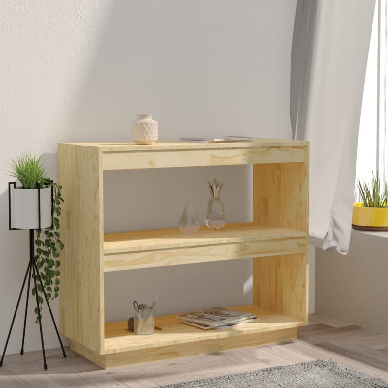 vidaXL tömör fenyőfa könyvszekrény 80 x 35 x 71 cm