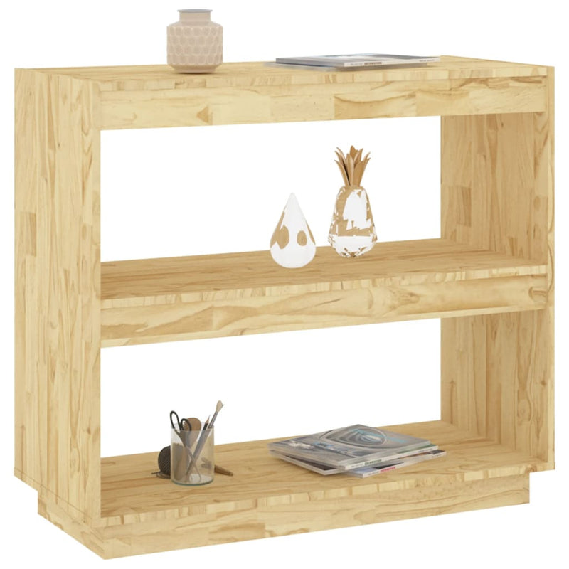vidaXL tömör fenyőfa könyvszekrény 80 x 35 x 71 cm