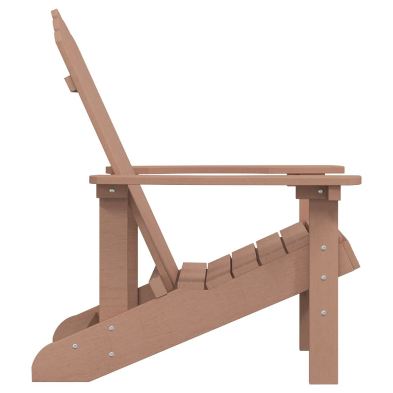 vidaXL barna HDPE kerti adirondack szék