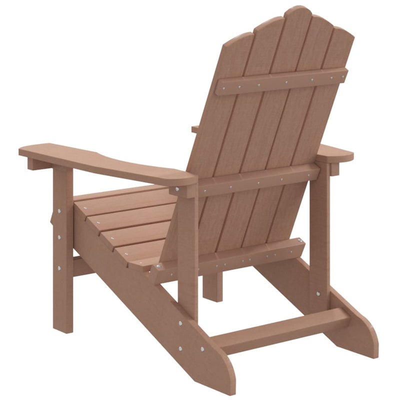 vidaXL barna HDPE kerti adirondack szék